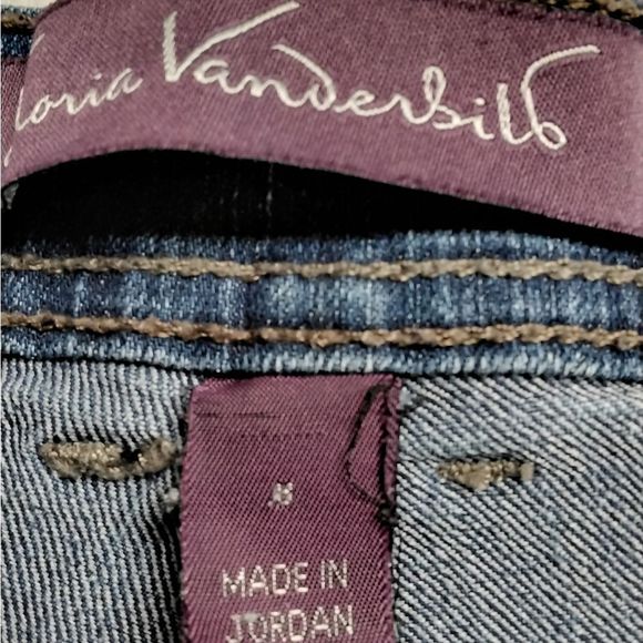 Gloria Vanderbilt Blue Jean Cuffed Capri /Clam Diggers Sz 8 Western Farmcore - Picture 8 of 10